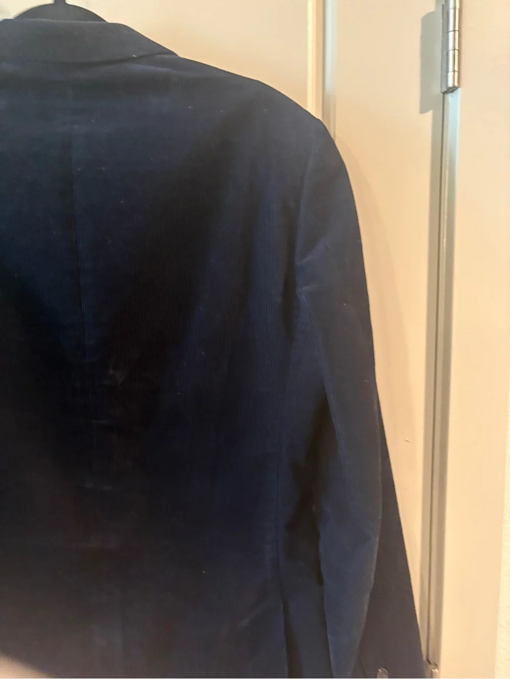 J.Crew Ludlow 36R Navy Corduroy Blazer Wool Collar Mens Preppy